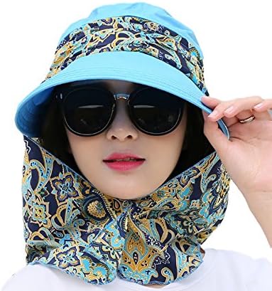 Sun Shade Neck Face Protection Hat Removable Crown Foldable Summer Big Sun Hats