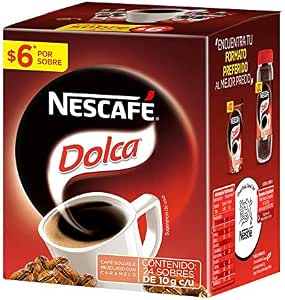Dolca, Nescafe Dolca Stick 24 Unidad, 10 gramos : Amazon.com.mx: Alimentos  y Bebidas
