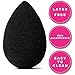 Beauty Junkees Blending Sponge: Black Makeup Blender 4Pc Set - Latex Free Makeup Sponges For Stippling Foundation, Highlighting, Contouring With Liquid, Creams, Powder Cosmetics
