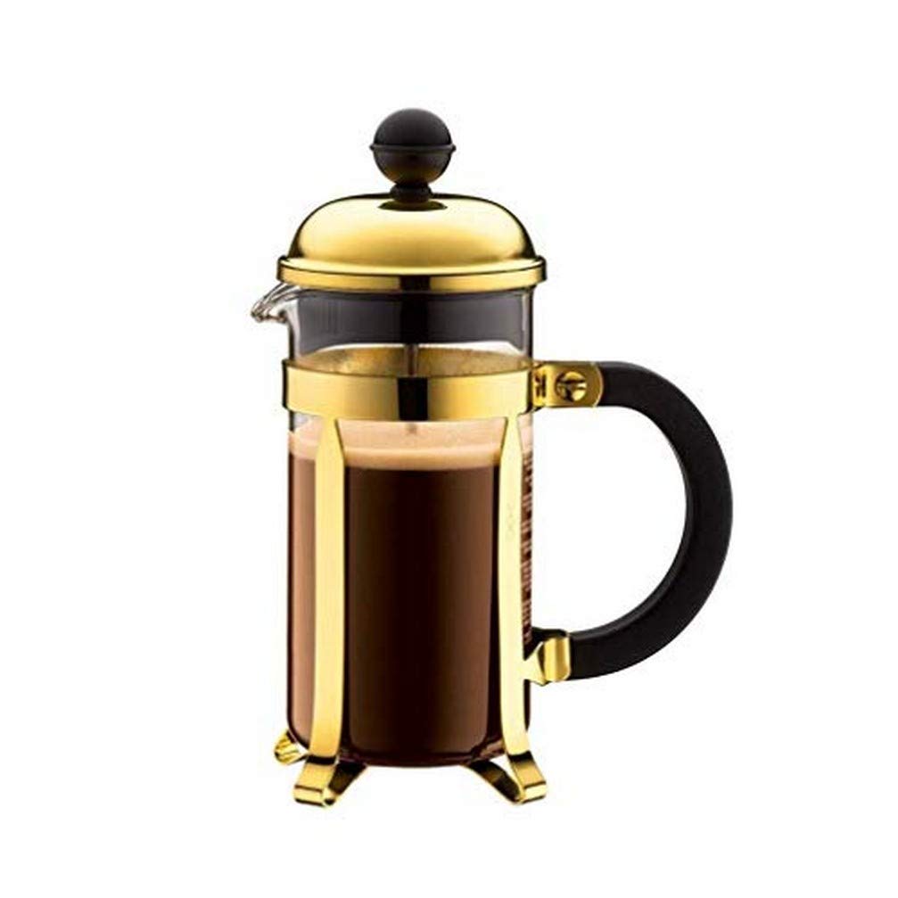 BODUM Chambord 3 Cup Coffee Make, Gold , Transparent, 0.35 Litre