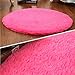 Noahas Luxury Round Rugs for Princess Castle Ultra Soft Play Tent Rug Circular Area Rugs for Kids Baby Bedroom Shaggy Circle Playhouse Carpet Nursery Rugs, 4 ft x 4 ft, Hot-Pink