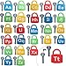 IQ Toys ABC Learning Alphabet Set - 26 Locks, 26 Keys and 4 Keyrings - Lock and Key Toy for Toddlers
