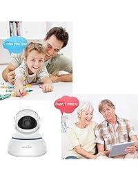 Wansview: cámara inalámbrica de 1080P IP, cámara inalámbrica de vigilancia inalámbrica para monitorear bebés, ancianos, mascotas, niñeras. Paneo inclinado. Dos canales de audio y visión nocturna Q3-S.
