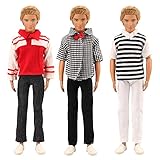 Barwa 3 Sets Fashion Casual Wear Clothes/outfit for Barbie's Boy Friend Ken Doll