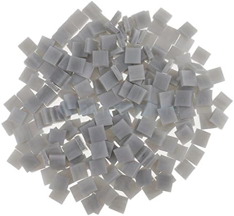 grey - 250pcs Square Glass Pieces Mosaic Tiles Vitreous Tessara for Art Crafts Supplies