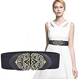 AWAYTR Women's Fashion Vintage Wide Elastic Stretch Waist Belt Waistband