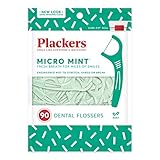 PLACKERS Micro Mint Freshens Breath, Dental Flossers Mint 90 Each (Pack of 3)