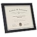 SONGMICS Document Frame for 8.5 x 11 Inches Certificate, Diploma Picture Frame, 8.5 x 11 Inches, Glass Front, Wooden, Black URPF08BK