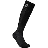 HOLLOW Alpaca Wide Compression Circulation Socks for Men and Women, Moisture Wicking Alpaca Wool Socks for Hiking, Running, Temperature Regulating & Comfortable (Large, Black)
