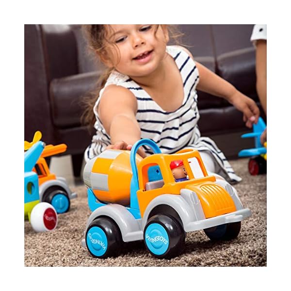 Viking Toys Silent Safe Plastic Jumbo Cement Truck Indoor and Outdoor Play