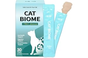 Doctor By Cat Biome Probiotics for cats Anti Diarrhea Feline Gut & Digestive Support Immune Health Sensitive Stomach Constipation with L. plantarum+Prebiotics 30 Lickable Formula Individually Packaged