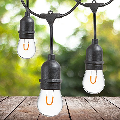 Newhouse Lighting 1-Watt S14 LED Bulb with Curved Filament for Outdoor String Lights, 18-Pack - Thumbnail 2