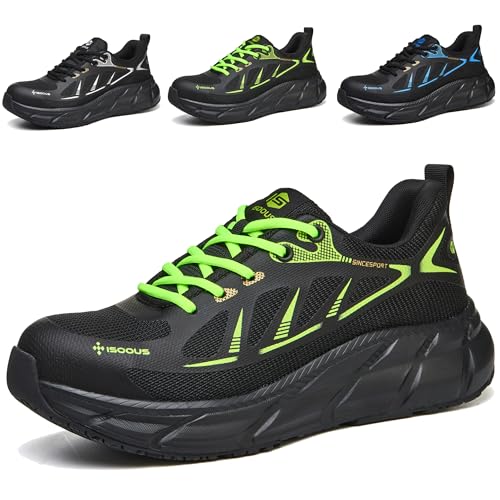 Safety Shoes Men Work Sneakers Women Comfortable Lightweight Safety Shoes with Breathable Steel Toe Caps