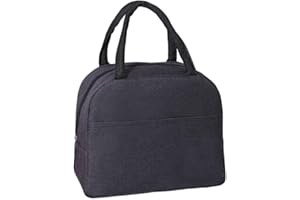 Lunch Bag for Women Men Solid Color, Small Thermal Cooler Lunch Bag for Kids Handle, Insulated Reusable Lunch Bag for Work Sc