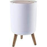 Trash can，7Liter/1.8 Gallon Garbage can with Press top Lid，Nordic Modern Waste Basket，Plastic Trash bin Suitable for Kitchen,