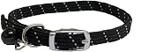 LARRYROO Cat Reflective Softweave Collar with Safety Elastic Blue