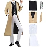ETEBAS Dazai Osamu Cosplay Costume Suit Uniform Bungo Dogs Anime With Wig