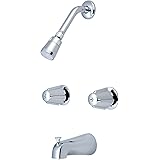 OlympiaFaucets P-1210 Two Handle Tub/Shower Set, Chrome Finish