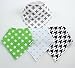 4 BayBee Bandana Baby Bibs, Neutral Pack #2, Soft Cotton w/ Snaps, Unisex, Cute Gift