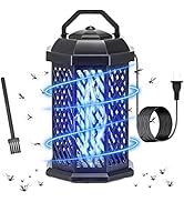 Upenjok Bug Zapper Outdoor and Indoor,18W Mosquito Zapper - 4200V High Powered Waterproof Electri...