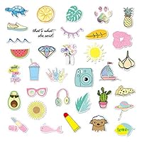 Cute Stickers for Hydroflasks VSCO Girls Teen Water Bottles Laptop Computer Phone Bumper Trendy Waterproof Decals 35pcs Pack