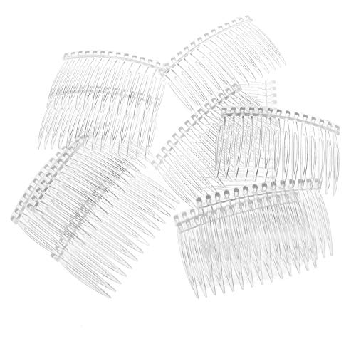 WSSROGY 12 Pieces 14 Teeth Clear Plastic Hair Clip Combs Hair Side Combs Accessories - Thumbnail 7