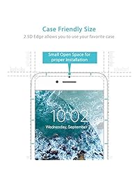 Syncwire Screen Protector for iPhone 8 7 6s 6 [3-Pack], Anti-Fingerprint 9H Tempered Glass Protective Screen for iPhone 8 7 6s 6 (Screen-Alignment Frame Included, Bubble- ) [Not Edge to Edge]