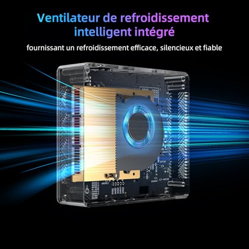 BMAX B3Pro Mini PC, Intel Celeron N4500 (up to 2.8GHz), 8GB DDR4 RAM + 256GB M.2 SATA/NVMe SSD, Win-11Pro, Micro Desktop Computer, WiFi 5, BT5.0, Dual Display 4K Tower PC for School/Office