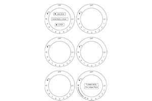 MANWU Lo Thru Hi cooktop Stove Sticker Decals for Cooker top hob Replacement Accessories