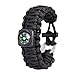 Gonex Paracord Survival Bracelet Outdoor Camping Survival Gear Kit Parachute Cord Buckles with Compass+Fire Starter+Eye Knife