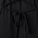 CHARMMA Women's Casual Lace Up Cold Shoulder High Low Hem Hooded Tunic Dress (M, Black)