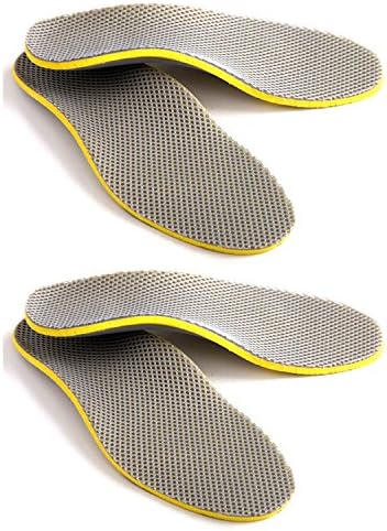 2 Pairs Men &amp; Women Comfortable Cushioning and Breathable Orthotics Flat Foot Insoles Pad for Plantar Fasciitis,Relieve Feet Pain,Heel Pain and Pronation (M US7-12 W US8.5-13.5)