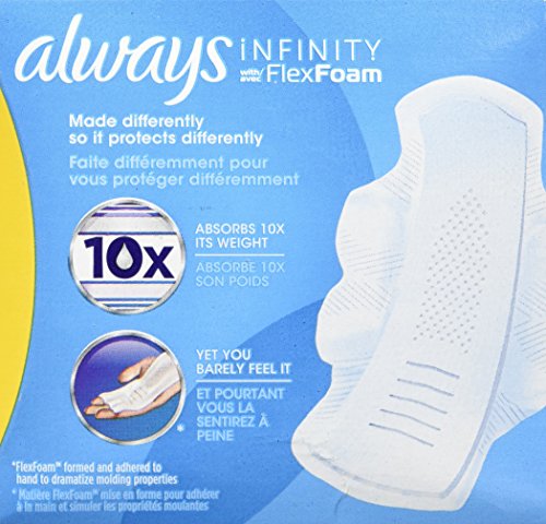 Always Infinity  Sanitary Pads - Regular, 18 count