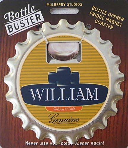 Mulberry Studio Bottle Opener Fridge Magnet Coaster All in One - William