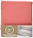Coral Deluxe Flannel Fitted Crib Sheet - Solid Print Cotton Flannel, Coral, Fully Elasticized, 10 in Deep Pockets, Fits Standard Crib Mattress 28 in x 52 in