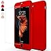 iPhone 6 Case,iPhone 6S Cases,sxxissky Ultra-thin Full Body Coverage Hard Hybrid Plastic with [Tempered Glass Screen Protector] Protective Case Cover & Skin for Apple iPhone 6 /6S 4.7 Inch(Red)
