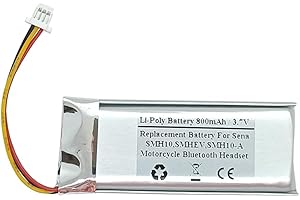 STARTONG 800mAh 3.7V Replacement Battery for Sena SMH10, SMHEV, SMH10-A Motorcycle Bluetooth Headset, Helmet Intercom