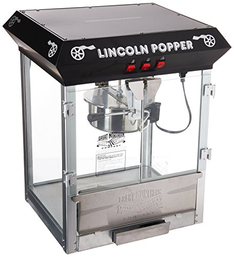 Great Northern Popcorn Black Bar Style Lincoln 8 Ounce Antique Popcorn Machine (Bar Style)