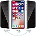 iPhone X iPhone Xs Privacy Screen Protector, MEBUYZ 3D Touch High Hardness Privacy Screen 0.4mm + Tempering Glass 0.3mm Easily Install & Waterproofing Light Screen Protector for iPhone X