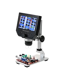 KKmoon 600X 4.3" Pantalla LCD 3.6MP Microscopio Electrónico Digital Video Portátil Lupa LED para Teléfono Móvil Mantenimiento QC Industrial Comprobación de Colección