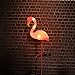 W-DIAN Pink Flamingo Solar Lights Outdoor Pathway Metal Yard Art Plastic Patio Path Lawn Garden Outside Post Lighting 1 Pack Flamingo Gifts