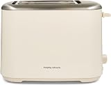 Morphy Richards Equip 2 Slice Toaster 800W Cream Defrost Reheat Browning