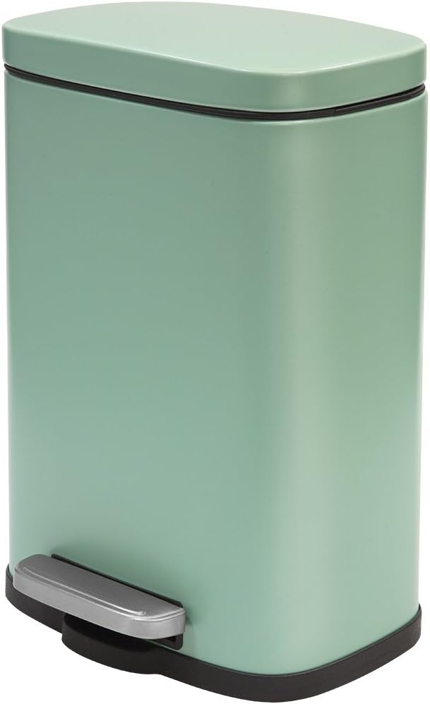 Spirella Akira Collection Pedal Bin, 21.4 x 17.6 x 30 cm, 5 Litres, Steel, Green, 21,4x17,6x30 cm (5 Litros) - Image 4