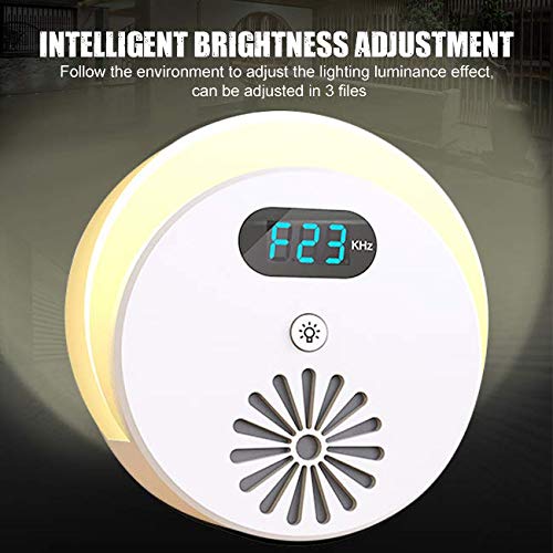 Ultrasonic Electronic Pest Repeller. UPGRADED 2019 Electronic Pest Repellent, plug in to avoid ALL Insects, Mosquitoes, Mice, Spiders, Ants, Rats - 100% safe and Eco Friendly. LED (on/off) nightlight.