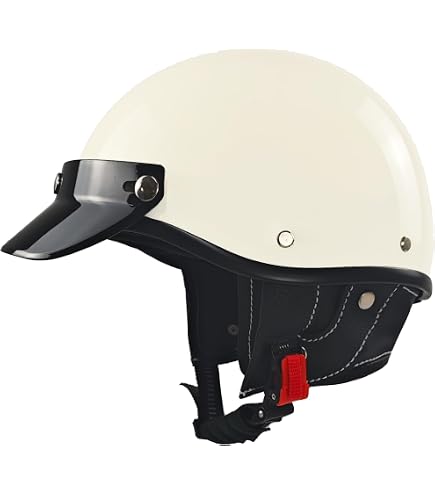 cruiser motorcycle helmets canada VCAN Solid Gloss White Half Face Helmet, Miners reveal new blue Size:M-L (52-58cm) The Daytona Cruiser Toxic electric scooter bike for adults