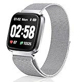ZKCREATION Smart Watch Heart Rate Monitoring Fitness Tracker with Sleep Monitoring Blood Pressure Stopwatch Pedometer Sport Watch for Men & Women Compatible with Android and iOS