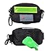 Pet Industries Dog Poop Bag Holder Dispenser, Heavy-Duty Waterproof Material, Reflective Strip, Zippered Pouch & Carabiner Clip for Easy Carry and Leash Attachment Strap (Leaf Green)