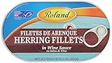 Roland Herring Fillets, Wine Sauce, 7 Ounce (Pack of 6)