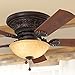 Lynstead 52-in Specialty Bronze Flush Mount Indoor Residential Ceiling Fan with LED Light Kit