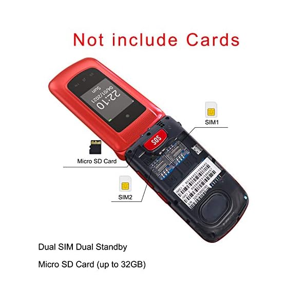 Uleway-Big-Button-Mobile-Phone-for-Elderly-Unlocked-Senior-Mobile-Phone-Easy-to-Use-Pay-as-You-Go-Flip-Phone-with-SOS-Emergency-Button-Loud-Speaker-24-177-Dual-Screen Uleway Unlocked Flip Phone Sim Free, Big Button Mobile Phone for Elderly Easy to Use Pay as You Go Basic Mobile Phone…